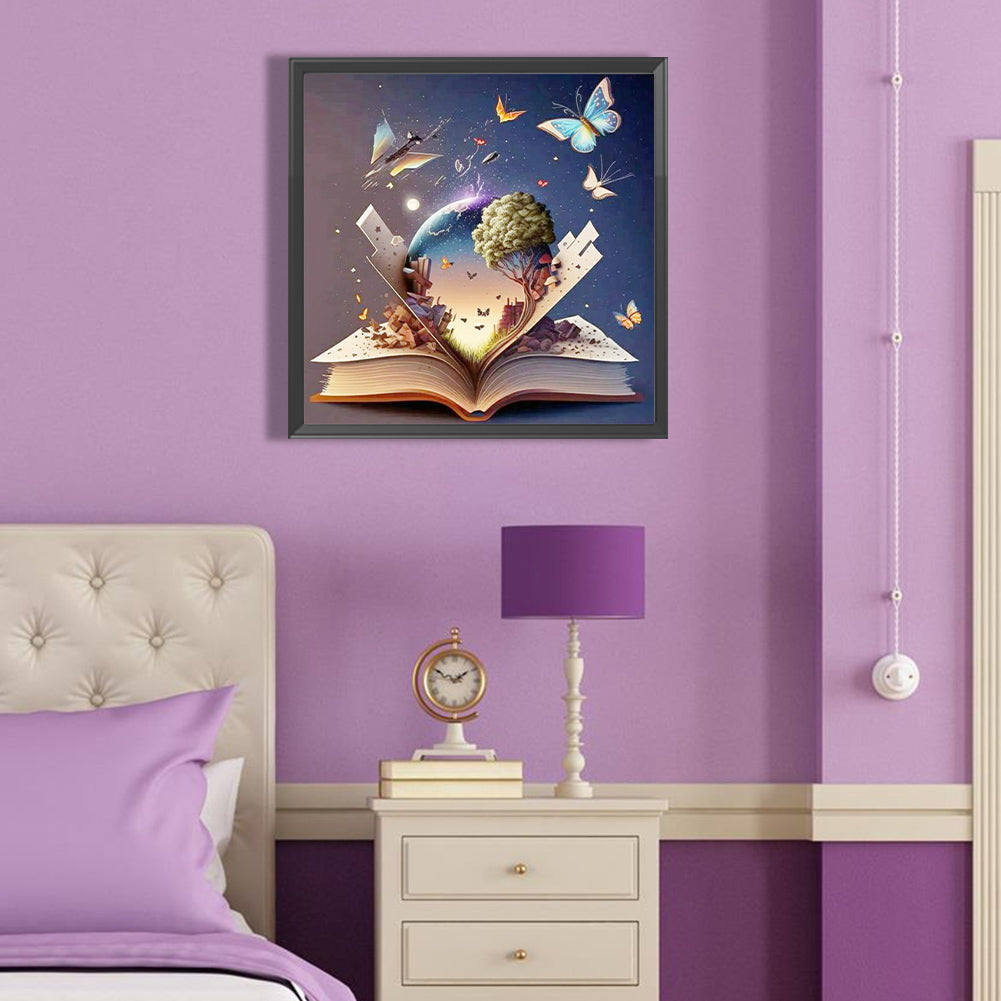 Book World - Full Round Drill Diamond Painting 40*40CM