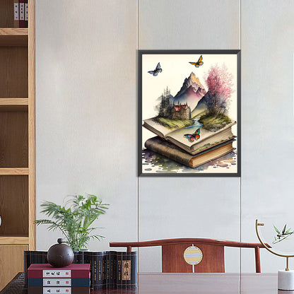 Book World - Full Round Drill Diamond Painting 40*50CM