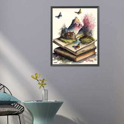 Book World - Full Round Drill Diamond Painting 40*50CM