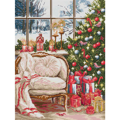 Decorate For Christmas - 14CT Stamped Cross Stitch 44*59CM(Joy Sunday)