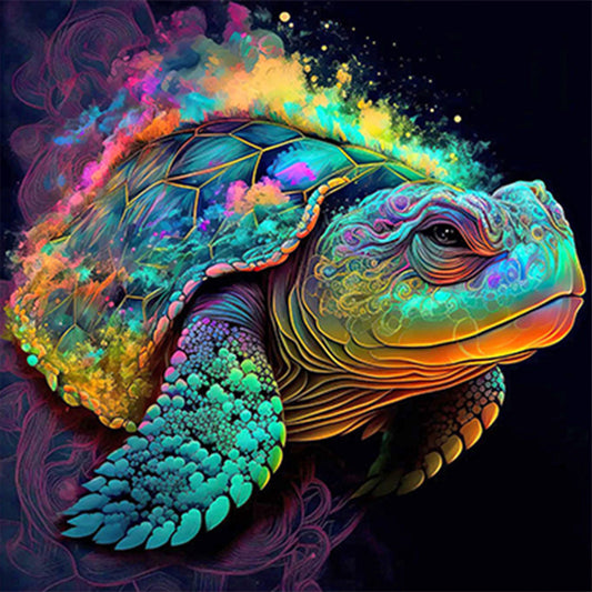 Colorful Sea Turtle - Full Round Drill Diamond Painting 40*40CM