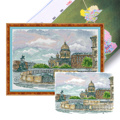 Petersburg - 14CT Stamped Cross Stitch 46*35CM(Joy Sunday)