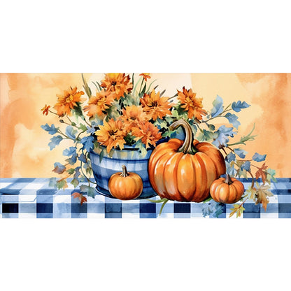 Pumpkin Sunflower - Full Round Drill Diamond Painting 80*40CM