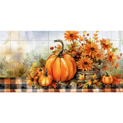 Pumpkin Sunflower - Full Round Drill Diamond Painting 80*40CM