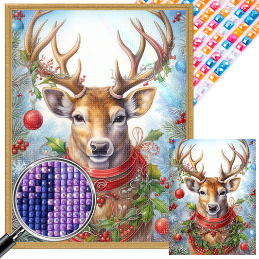 Christmas Animals - Full AB Dril Square Diamond Painting 30*40CM