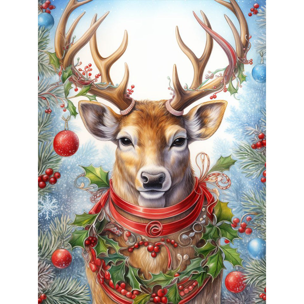 Christmas Animals - Full AB Dril Square Diamond Painting 30*40CM