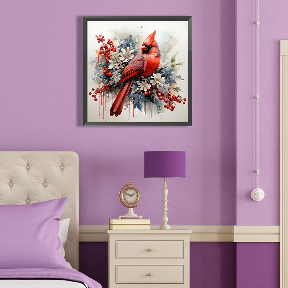 Cardinal On Tree Branch - Full Round Drill Diamond Painting 40*40CM