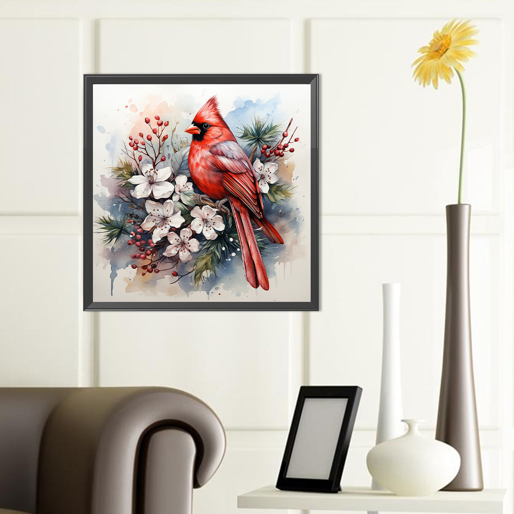 Cardinal On Tree Branch - Full Round Drill Diamond Painting 40*40CM