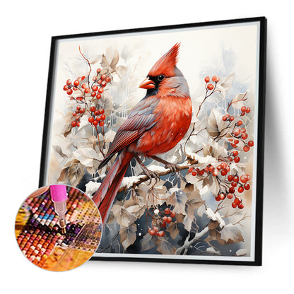 Cardinal On Tree Branch - Full Round Drill Diamond Painting 40*40CM