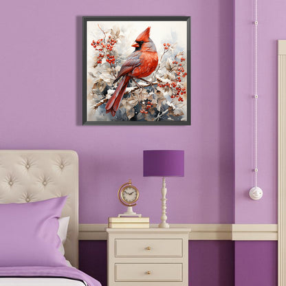 Cardinal On Tree Branch - Full Round Drill Diamond Painting 40*40CM