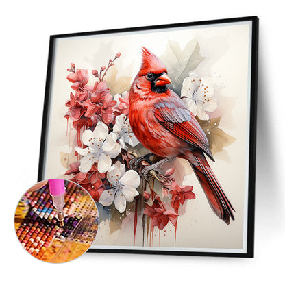 Cardinal On Tree Branch - Full Round Drill Diamond Painting 40*40CM