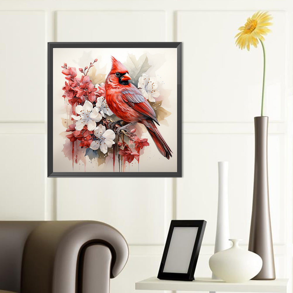 Cardinal On Tree Branch - Full Round Drill Diamond Painting 40*40CM