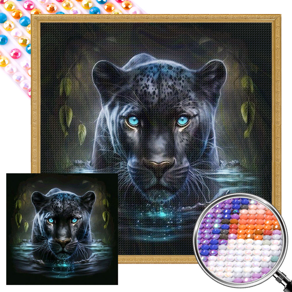 Black Panther - Full AB Dril Round Diamond Painting 40*40CM