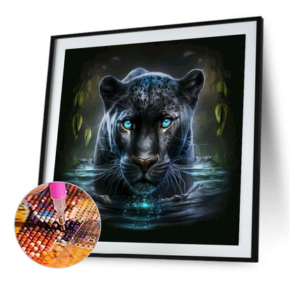 Black Panther - Full AB Dril Round Diamond Painting 40*40CM