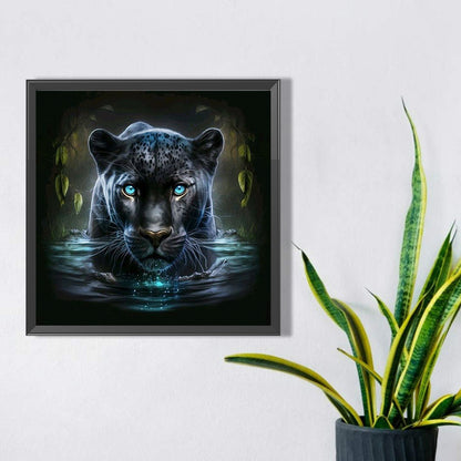 Black Panther - Full AB Dril Round Diamond Painting 40*40CM