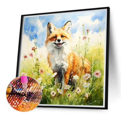 Daisy And Fox - Full Round Drill Diamond Painting 40*40CM