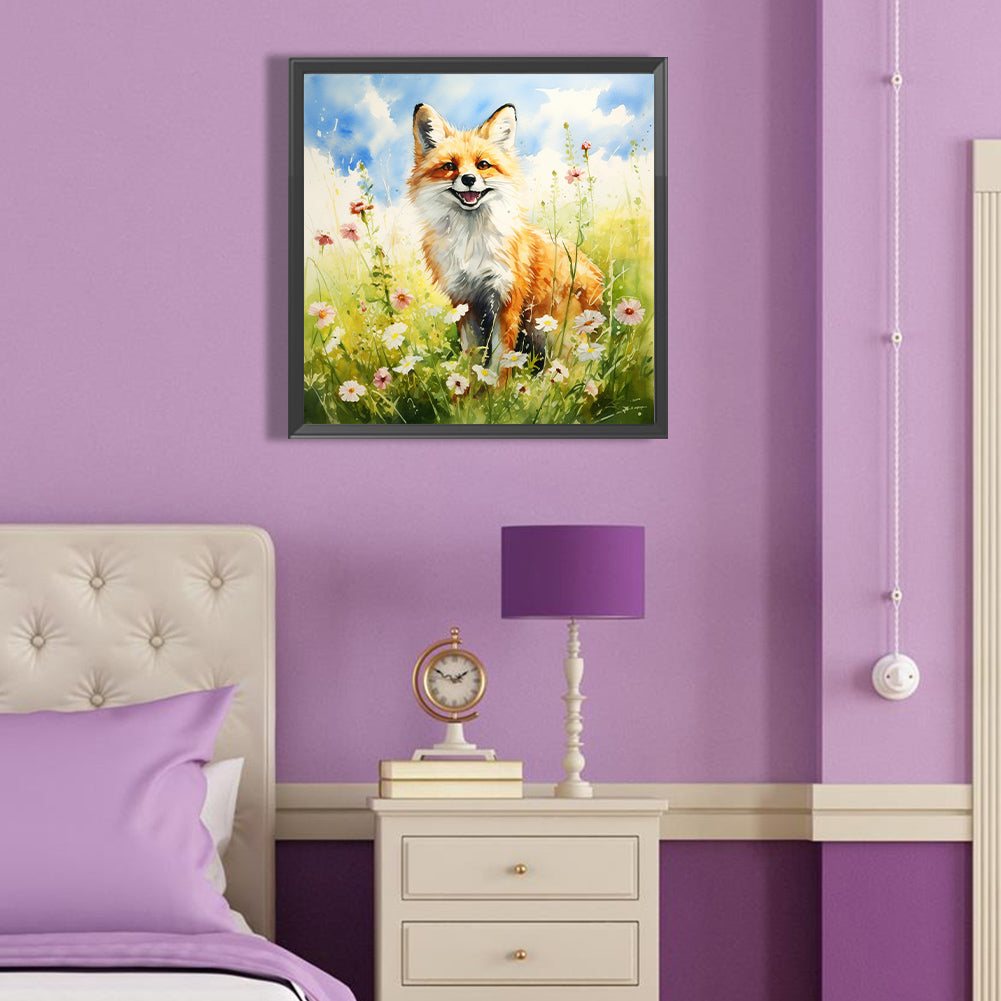 Daisy And Fox - Full Round Drill Diamond Painting 40*40CM