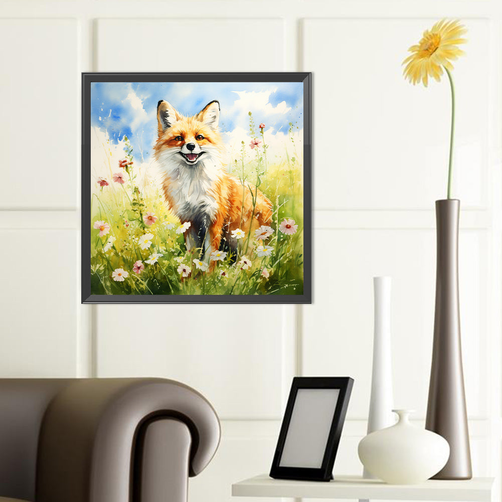 Daisy And Fox - Full Round Drill Diamond Painting 40*40CM