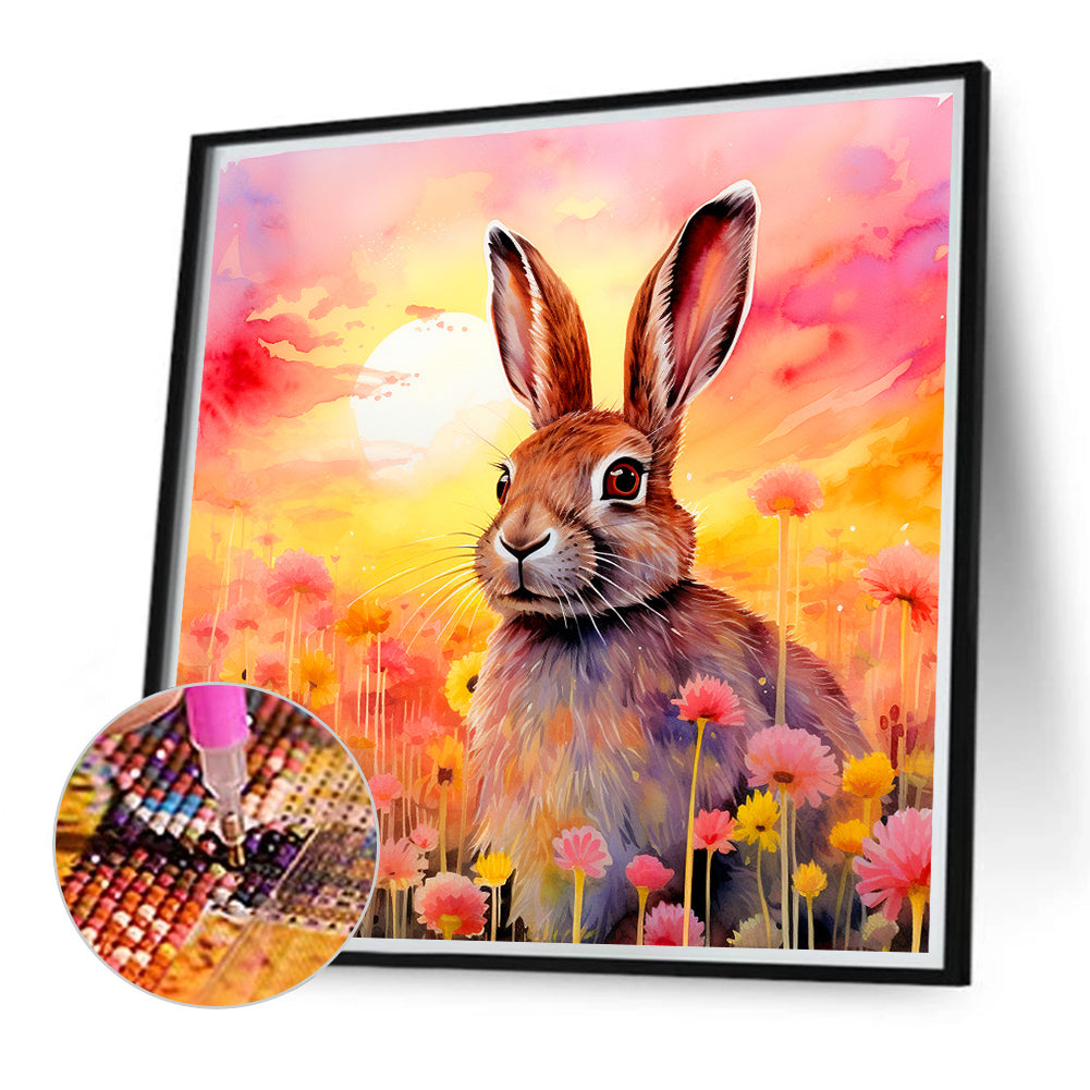 Daisy And Rabbit - Full Round Drill Diamond Painting 40*40CM