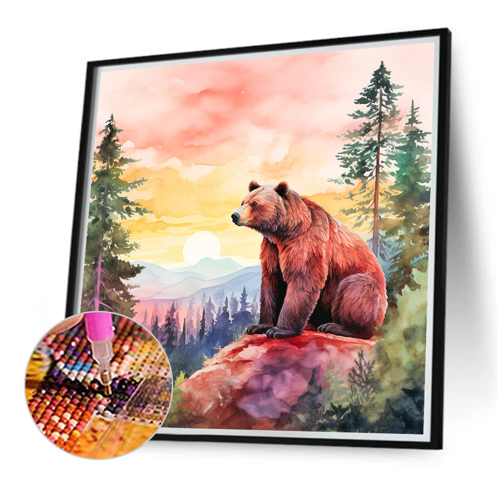 Mountains And Bears - Full Round Drill Diamond Painting 40*40CM