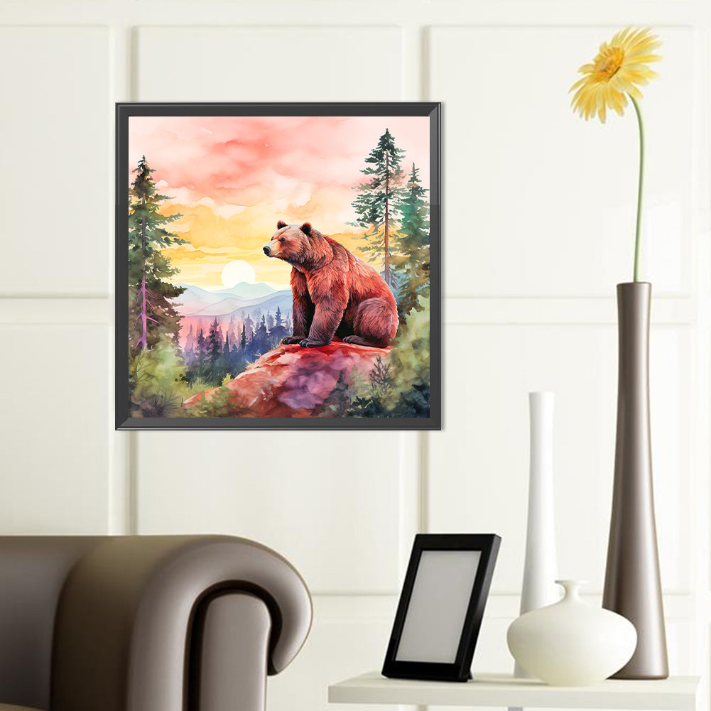 Mountains And Bears - Full Round Drill Diamond Painting 40*40CM