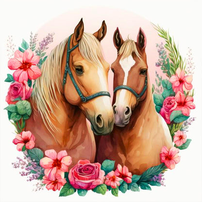 Horse - Full Round Drill Diamond Painting 40*40CM