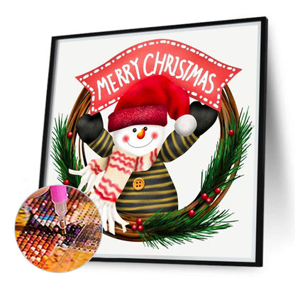 Christmas Snowman - Full Round Drill Diamond Painting 40*40CM