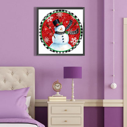 Christmas Double Snowman - Full Round Drill Diamond Painting 40*40CM