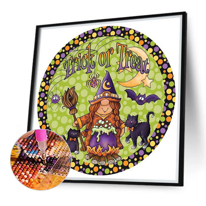 Christmas Gnome Witch - Full Round Drill Diamond Painting 40*40CM