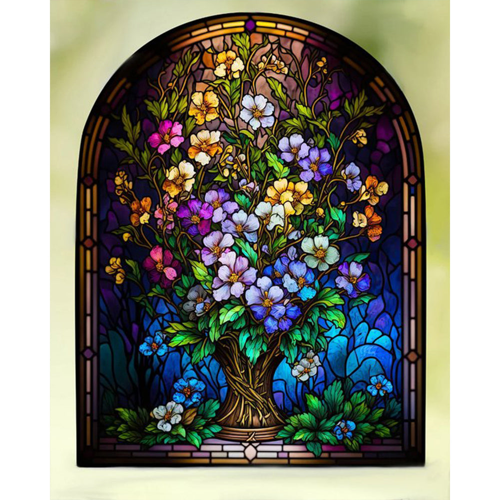 Flowers - Full Round Drill Diamond Painting 40*50CM