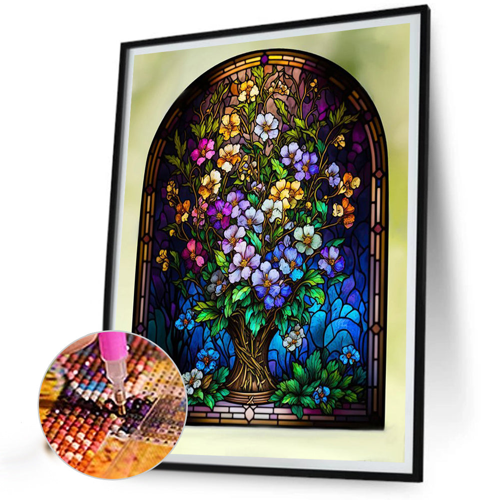 Flowers - Full Round Drill Diamond Painting 40*50CM