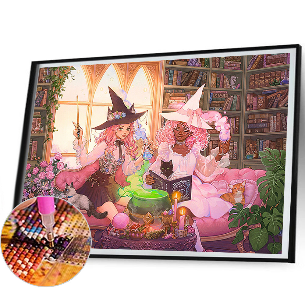Gathering Of Little Witches - Full Round Drill Diamond Painting 50*40CM