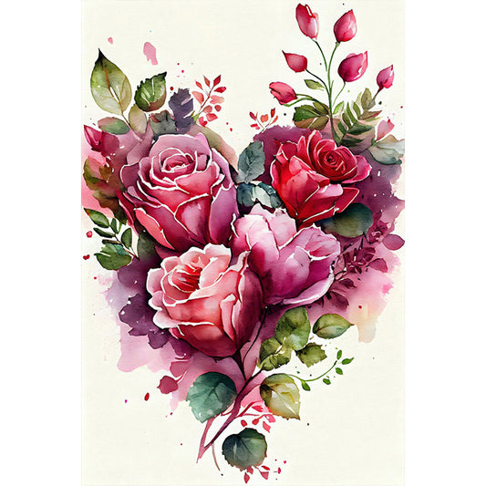Love Rose - Full Round Drill Diamond Painting 40*60CM