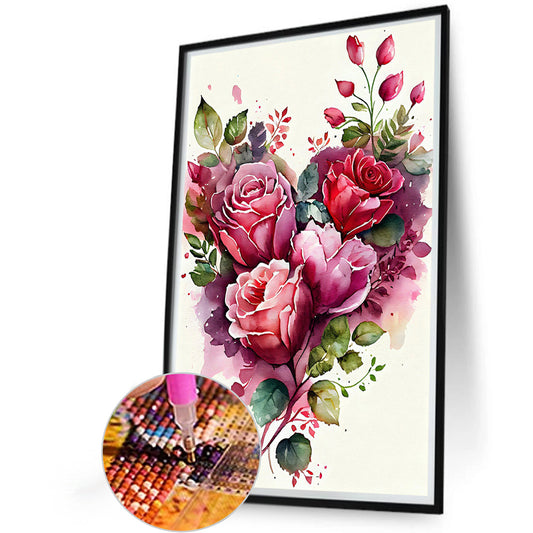 Love Rose - Full Round Drill Diamond Painting 40*60CM