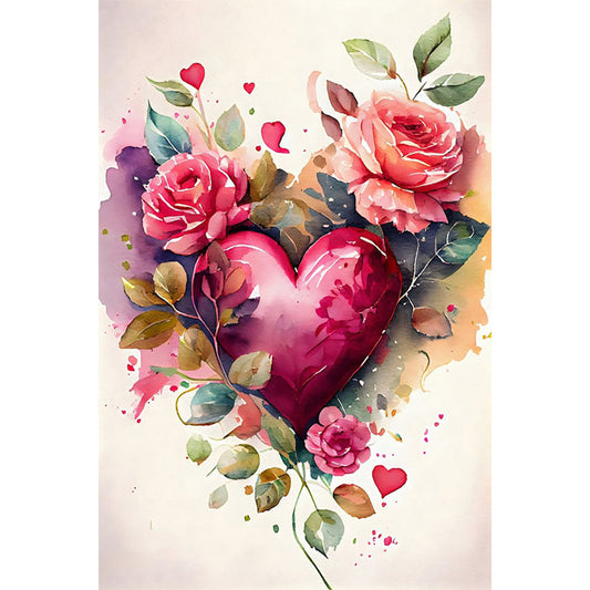 Love Rose - Full Round Drill Diamond Painting 40*60CM