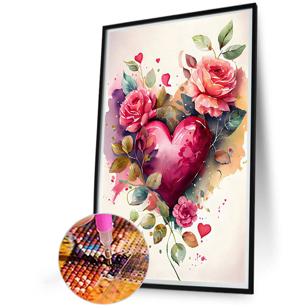 Love Rose - Full Round Drill Diamond Painting 40*60CM