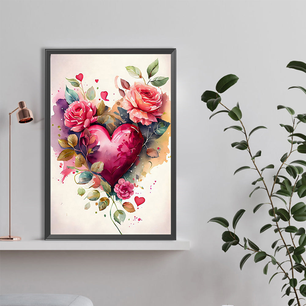 Love Rose - Full Round Drill Diamond Painting 40*60CM