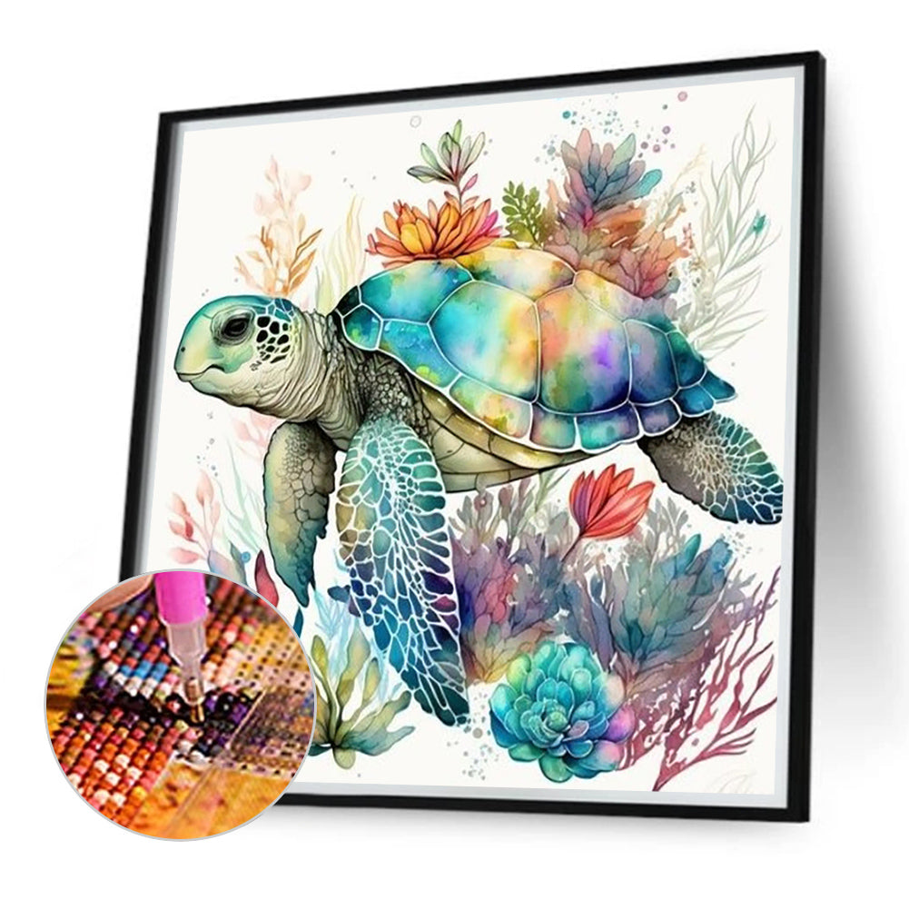 Sea Turtle - Full Round Drill Diamond Painting 40*40CM