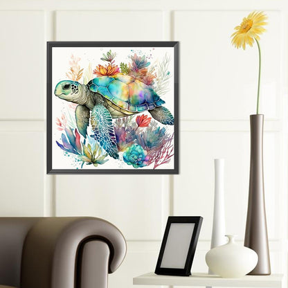 Sea Turtle - Full Round Drill Diamond Painting 40*40CM