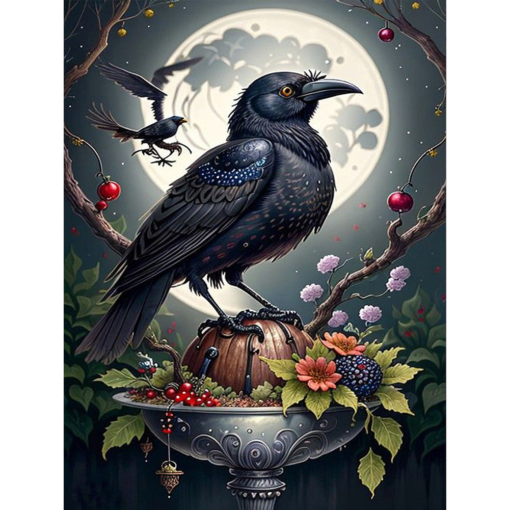 Crow - Full AB Dril Square Diamond Painting 30*40CM