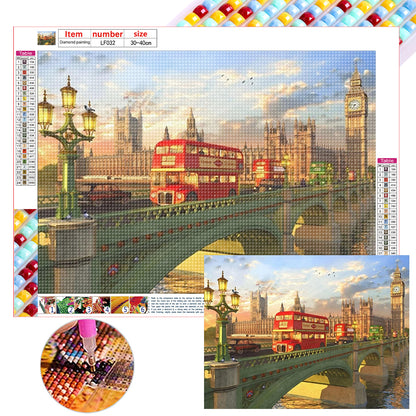 Bridge Bus - Full Square Drill Diamond Painting 40*30CM