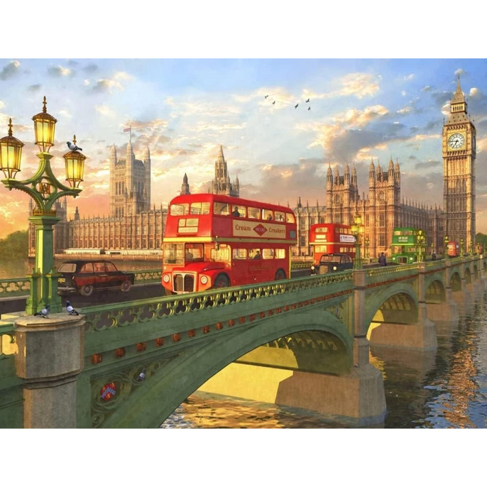 Bridge Bus - Full Square Drill Diamond Painting 40*30CM