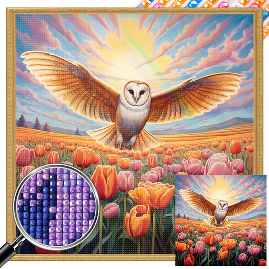 Owl - Full AB Dril Square Diamond Painting 40*40CM