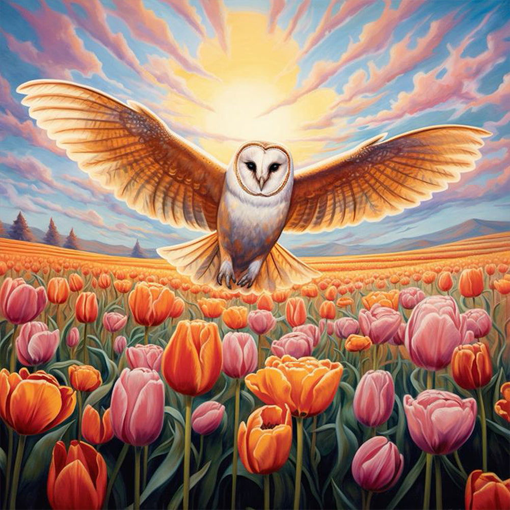 Owl - Full AB Dril Square Diamond Painting 40*40CM