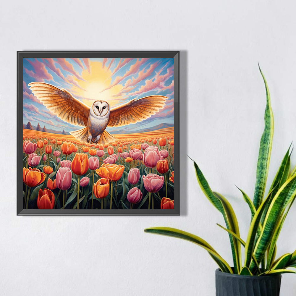 Owl - Full AB Dril Square Diamond Painting 40*40CM