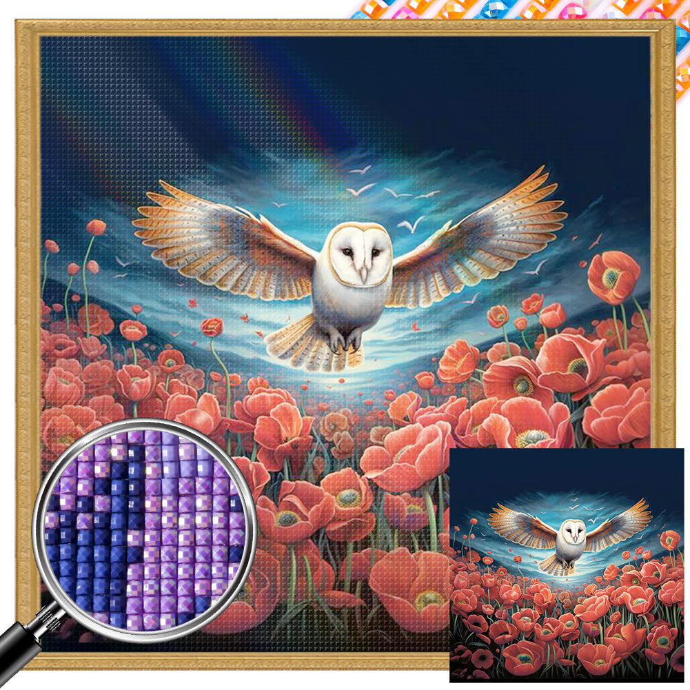 Owl - Full AB Dril Square Diamond Painting 40*40CM