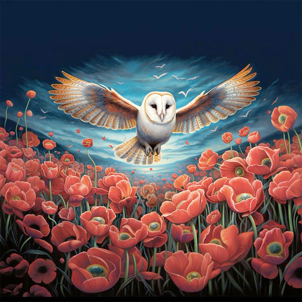 Owl - Full AB Dril Square Diamond Painting 40*40CM