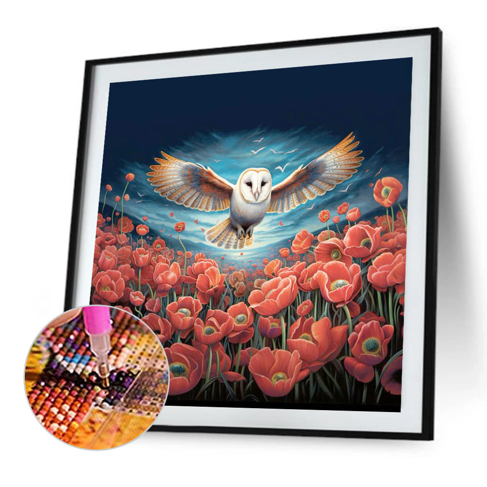 Owl - Full AB Dril Square Diamond Painting 40*40CM