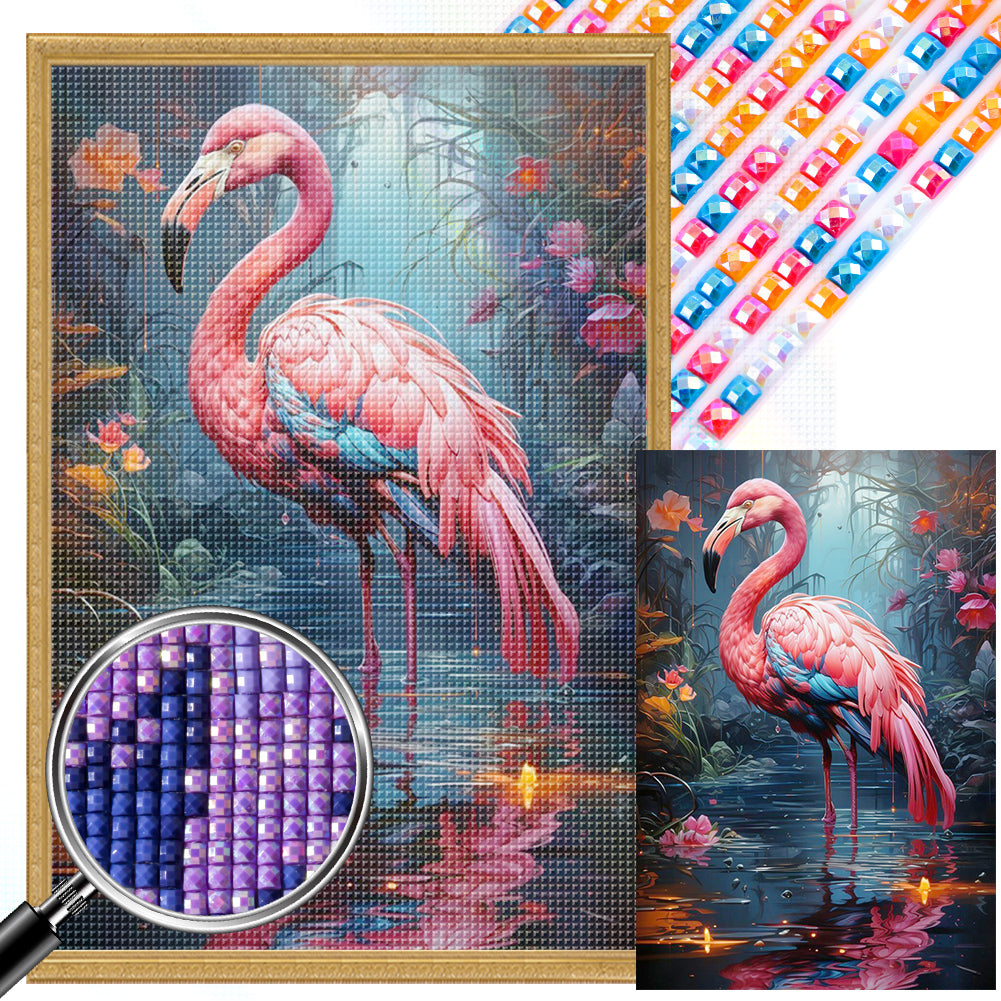 Flamingo - Full AB Dril Square Diamond Painting 40*60CM