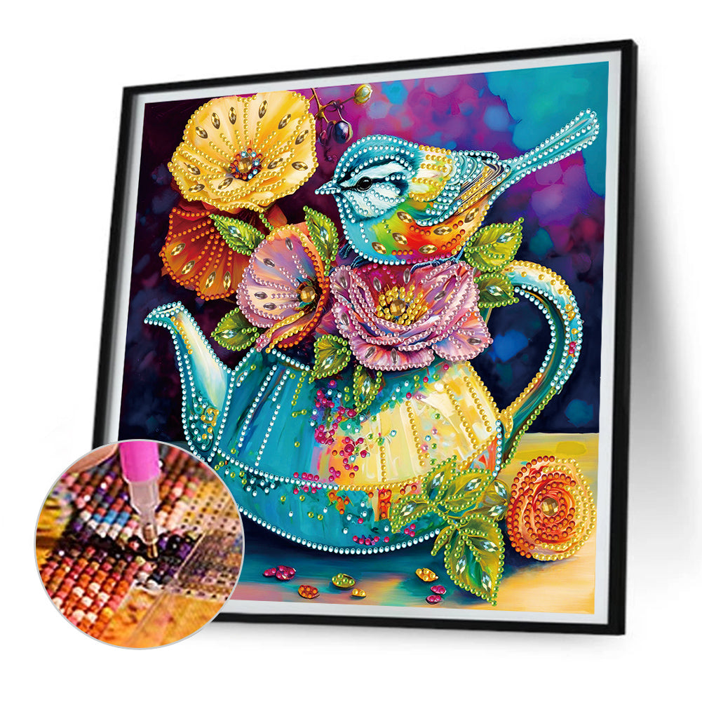 Colorful Atmosphere Bird - Special Shaped Drill Diamond Painting 30*30CM